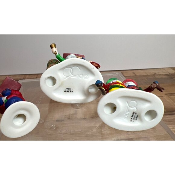 Dept 56 Snow Village "Sing A Song For Santa" Set Of 3 Handpainted Porcelain - Picture 2 of 4